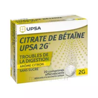 Citrate De Betaïne Upsa 2 G Comprimés Effervescents Sans Sucre Citron 2t/10 à OLIVET